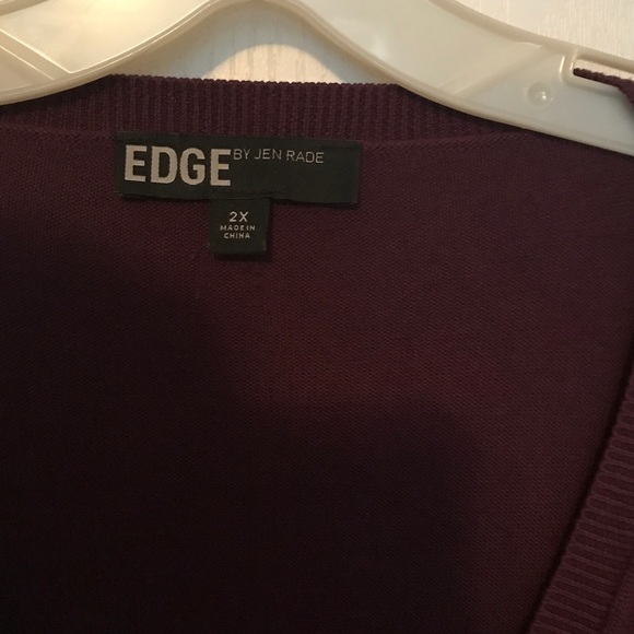 Women's Wine Long Cardigan by Jen Rade Size 2X - Picture 2 of 5